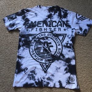 Tie dye American fighter shirt